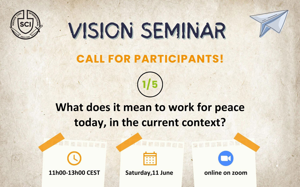 Vision seminar - call for participants 1 of 5