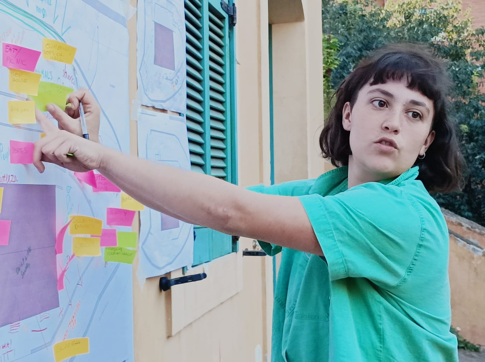 Bess working on a project