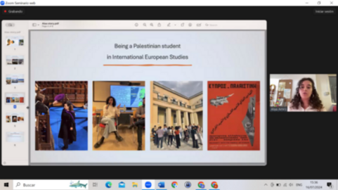 Alaa's presentation on being a student in Europe