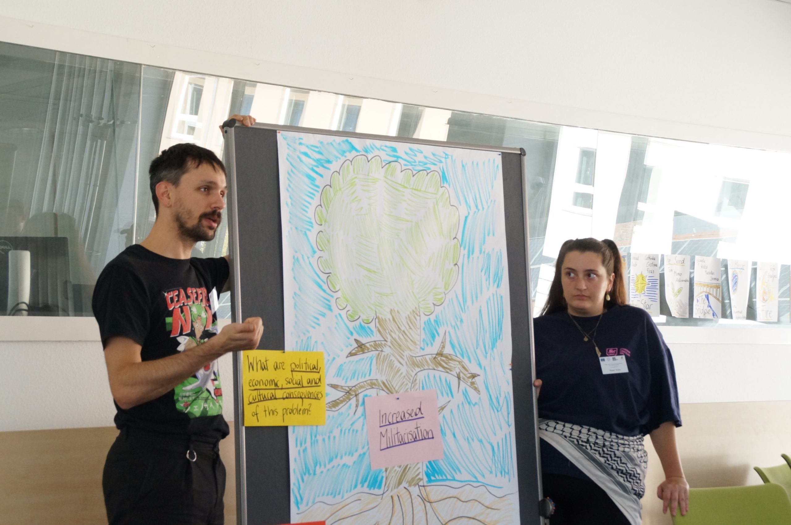 Thomas and Danai presenting the problem tree