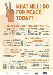 What will I do for peace today poster