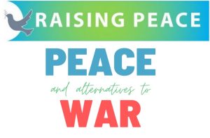 "Peace and alternative to war" banner