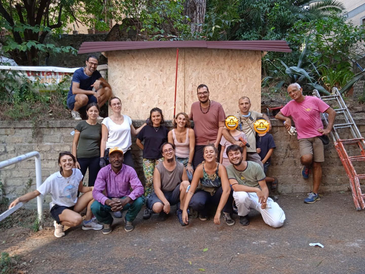 Group of volunteers after work