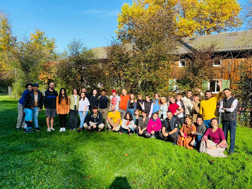 Participants of the training course “Inner Peace and Peace with Nature”, Winterthur, Switzerland, 2022. Photo made by Adnan Freihat.